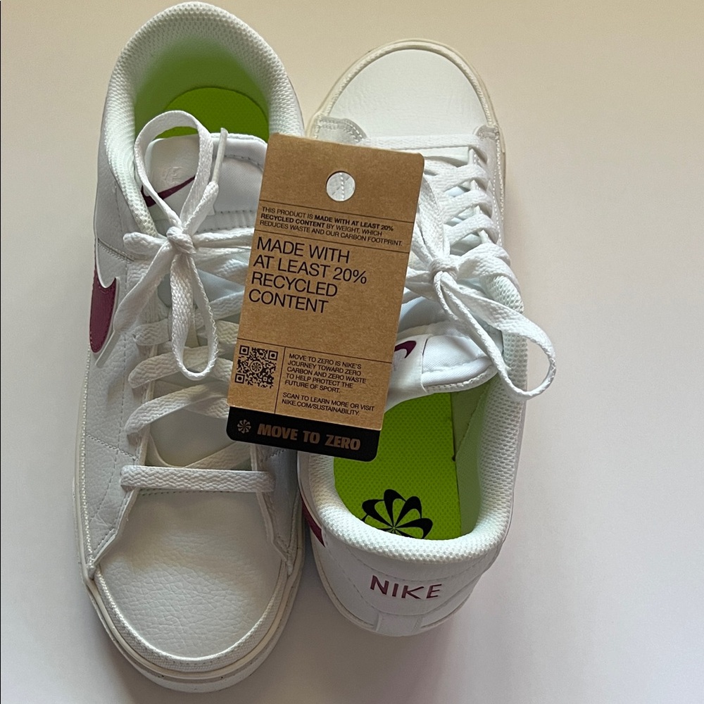 Nike Women's White and Maroon Sneakers - Picture 7 of 7